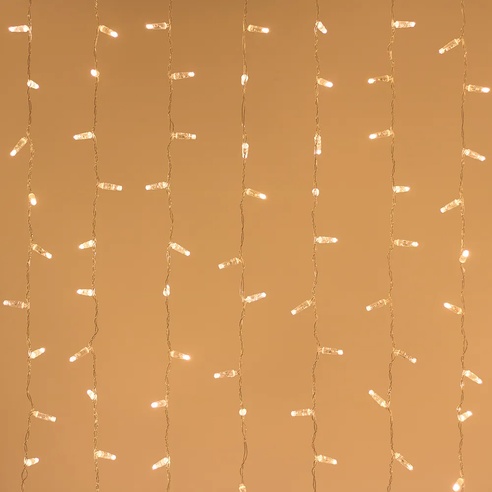 Светодиодная гирлянда ARD-CURTAIN-CLASSIC-2000x9000-CLEAR-2200LED Warm (230V, 120W) (Ardecoled, IP65)