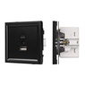 Механизм USB розетки SCT-TENDO-MUAC-PL-BK (5V, 3A, QC3) (Arlight, -)