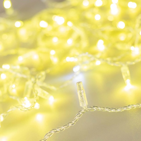 Светодиодная гирлянда ARD-STRING-CLASSIC-10000-CLEAR-100LED-FLASH Gold (230V, 7W) (Ardecoled, IP65)