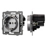 Механизм розетки с USB зарядкой SCT-MUAA-PL-GR-V (250V, 16A) (Arlight, -)