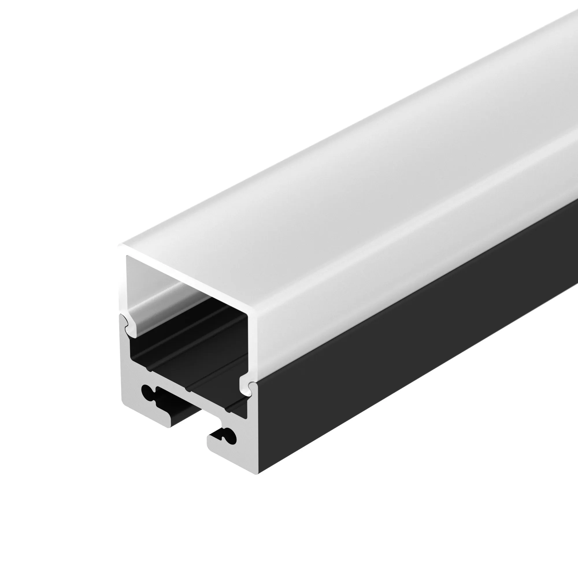 Профиль с экраном SL-LINE-2011M-2500 BLACK+OPAL SQUARE (Arlight, Алюминий) - изображение товара