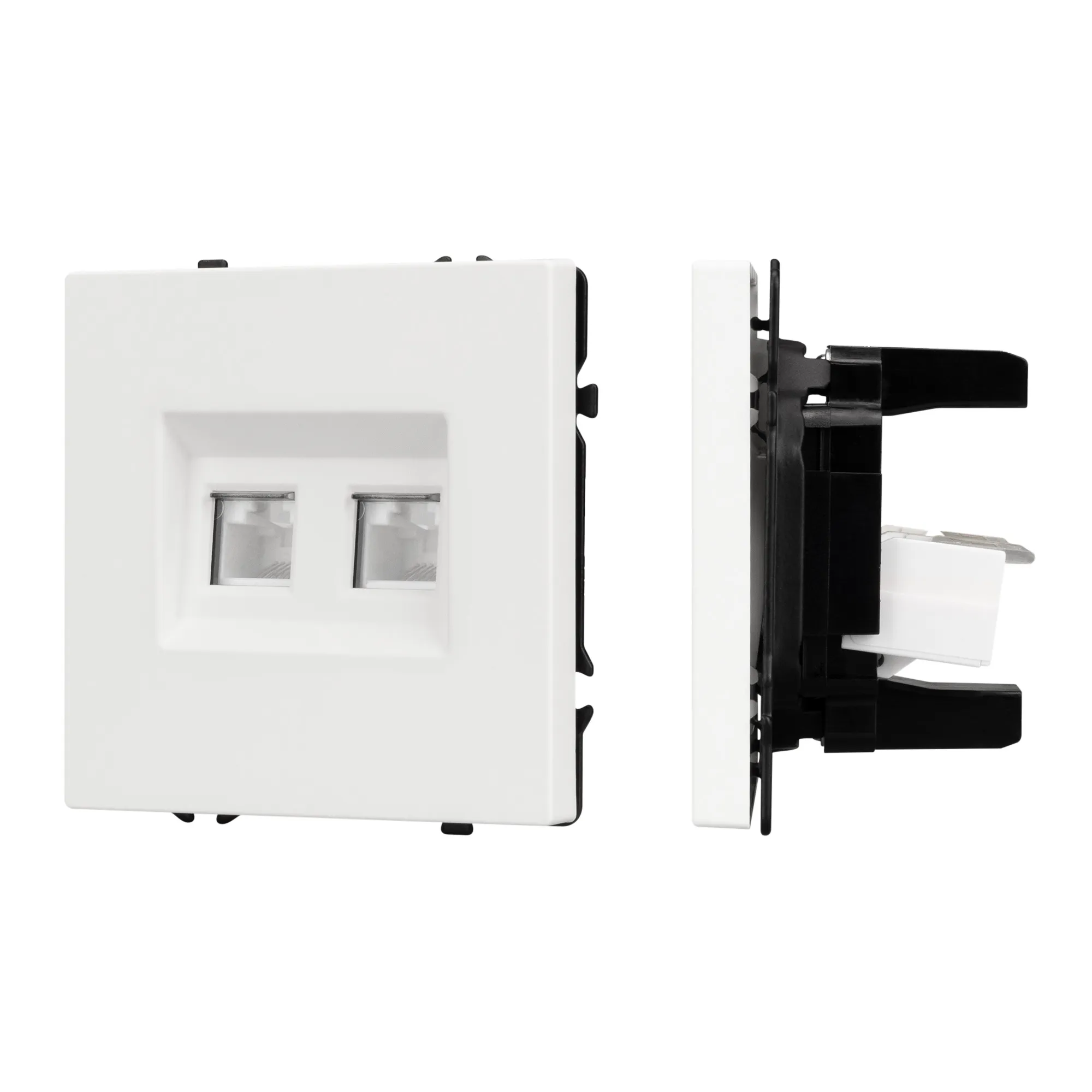 Механизм сдвоенной компьютерной розетки SCT-NOBE-MPC2-SFPL-WH (RJ-45, CAT6) (Arlight, -)