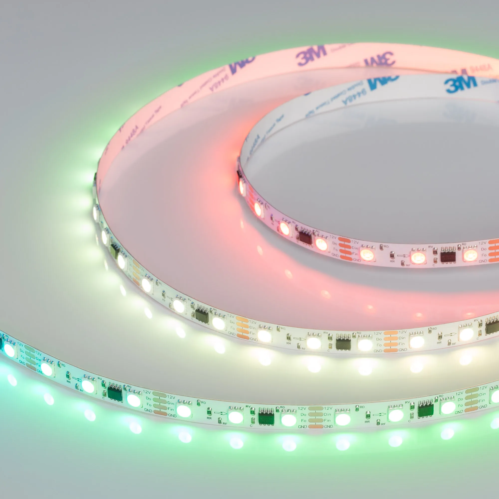 Лента светодиодная SPI-B60-10mm 12V RGB-PX3-BPT (12 W/m, IP20, 5060, 5m) (Arlight, бегущий огонь) - изображение товара