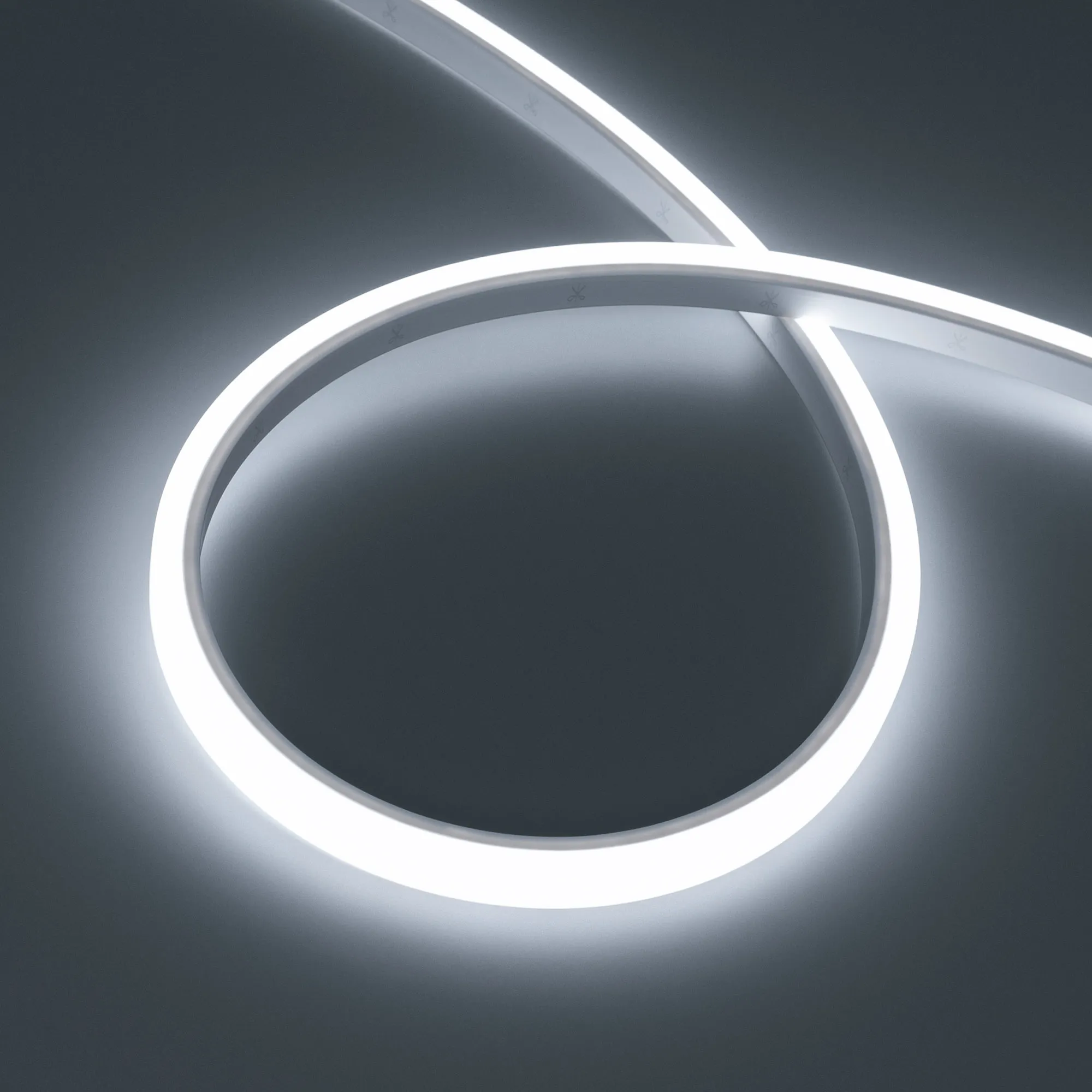 Лента герметичная WAVE-TOP-PU-A144-10x10mm 24V White5700 (5 W/m, IP68, 3m, wire x1) (Arlight, Вывод боковой, 3 года) - изображение товара