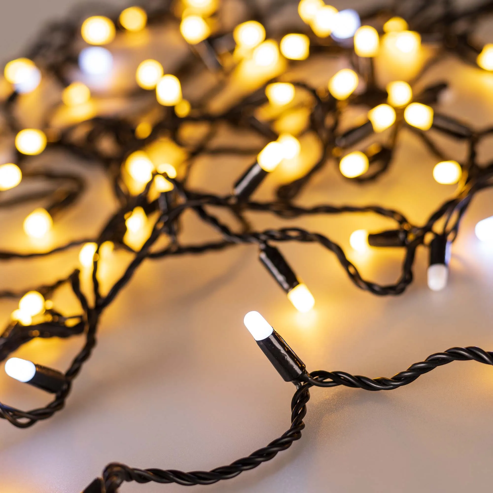 Светодиодная гирлянда ARD-STRING-CLASSIC-10000-BLACK-100LED-MILK-FLASH Warm (230V, 7W) (Ardecoled, IP65) - изображение товара