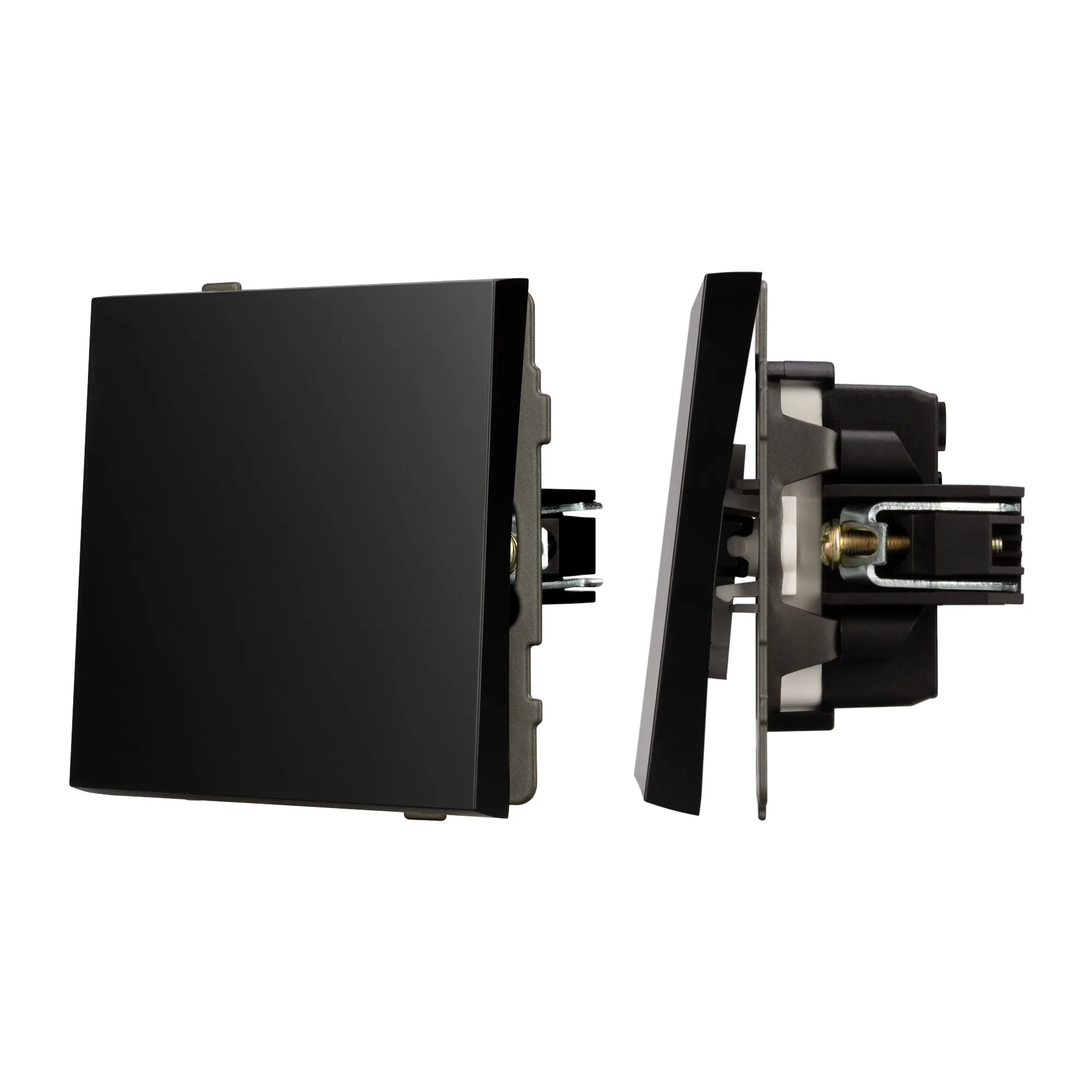 Механизм выключателя одноклавишный непроходной SWT-TENDO-MK01-PL-BK (230V, 10A) (Arlight, -)